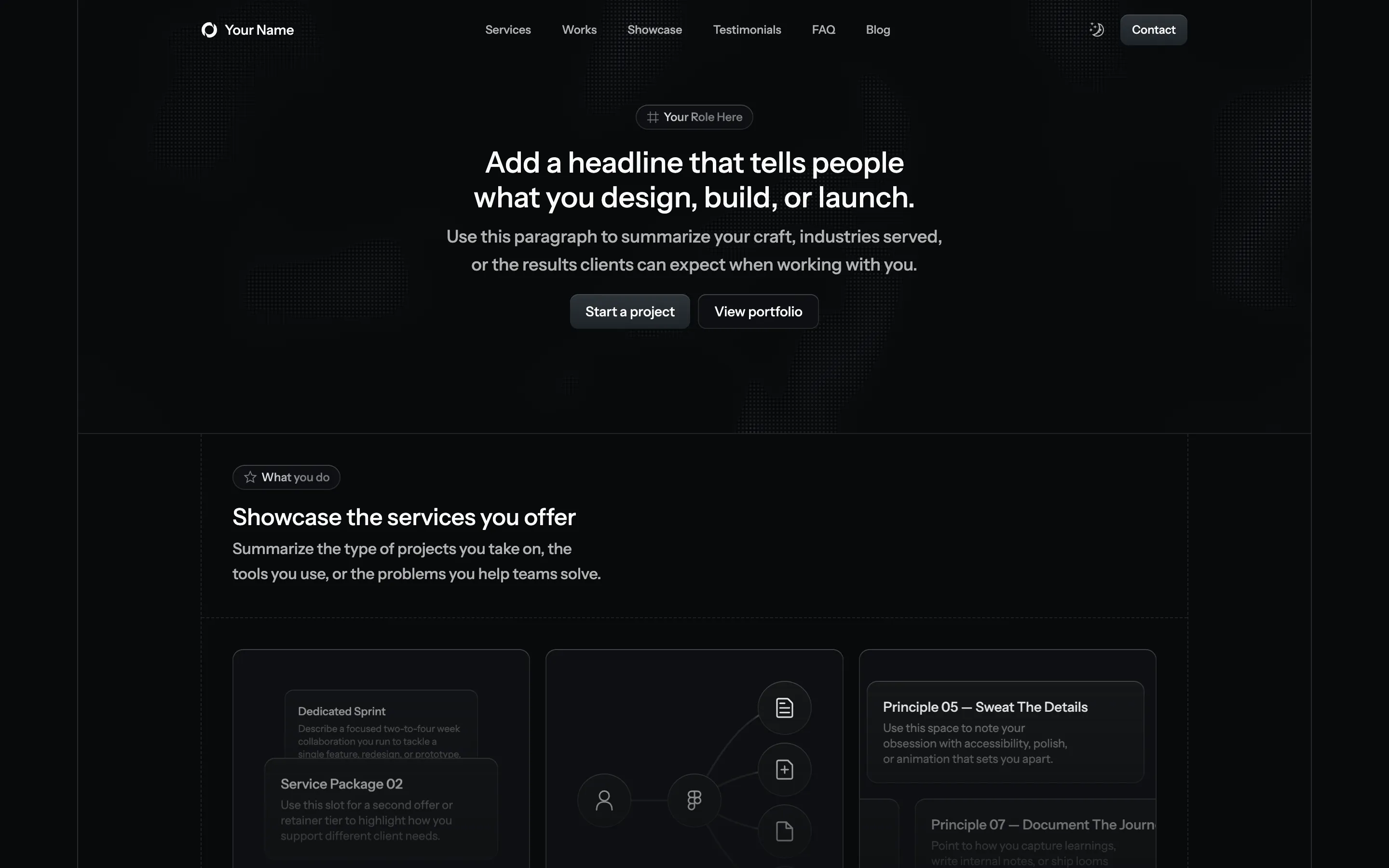 Nocta Portfolio Template preview